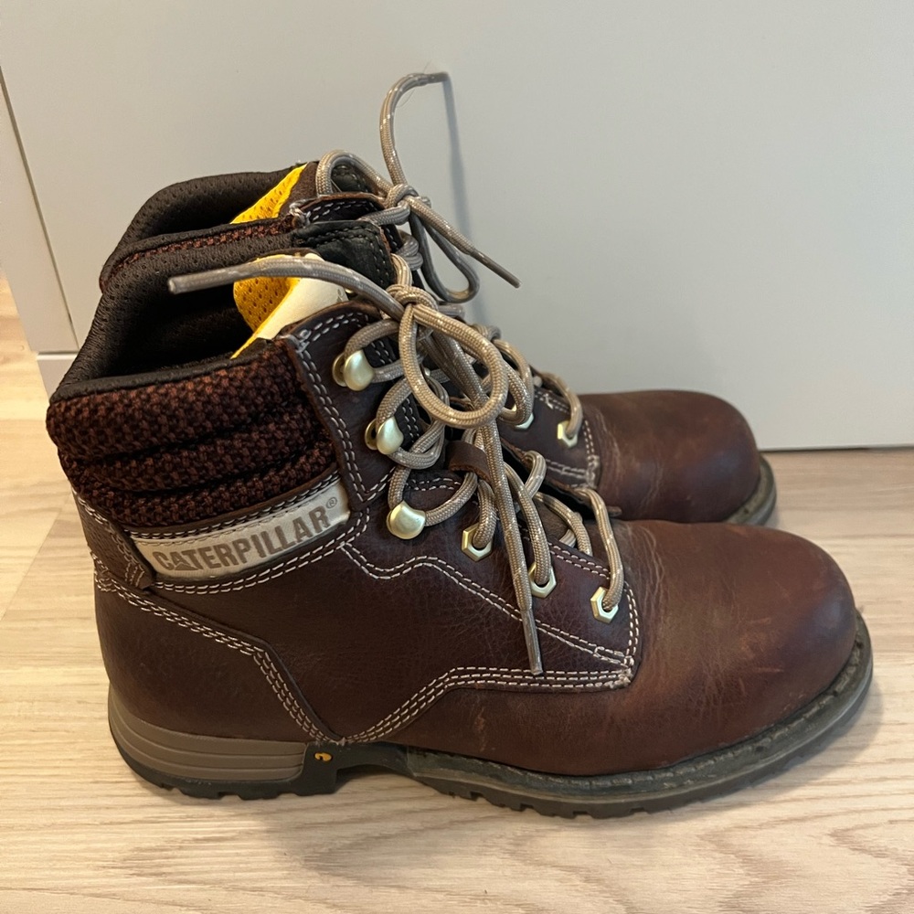 Caterpillar Women's Brown Leather Winter Boots